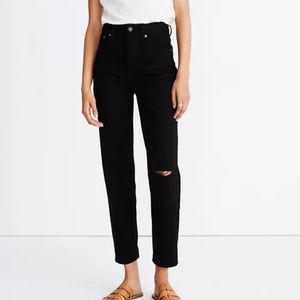 Madewell The Perfect Vintage Jean Knee Slit Edition Stone Black Denim Size 23